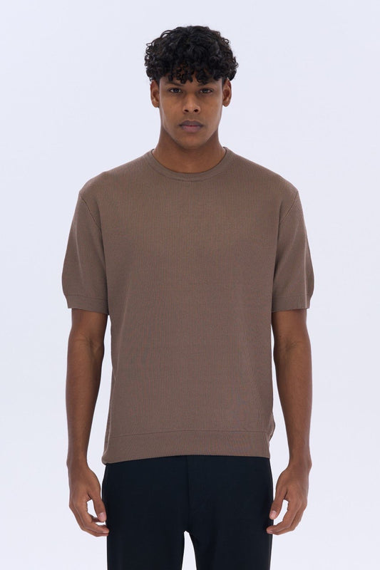 Fine-knit T-shirt